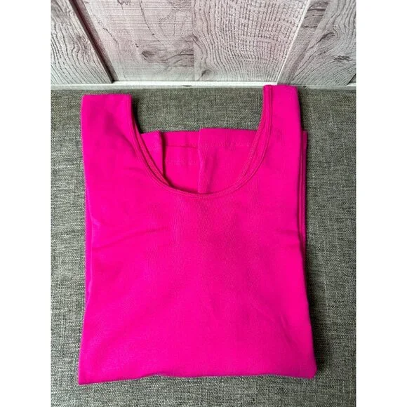 American Sweetheart V-Neck Long Sleeve Top Medium Pink Womens Shirt - Picture 3 of 7